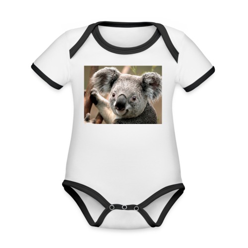 the koala shirt - Organic Contrast SS Baby Bodysuit