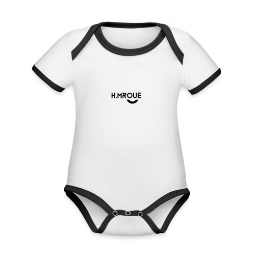 H.MROUE SMILE - Organic Contrast SS Baby Bodysuit