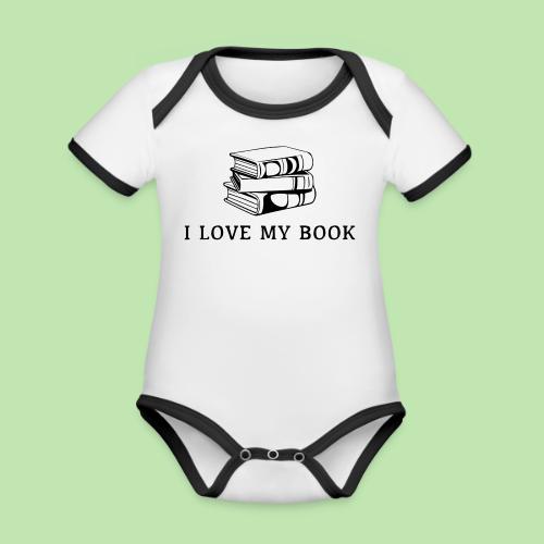 I love my book t-shirt - Organic Contrast SS Baby Bodysuit