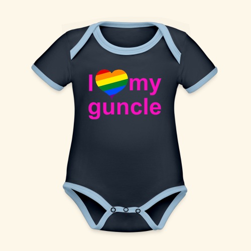 I love my guncle - Organic Contrast SS Baby Bodysuit
