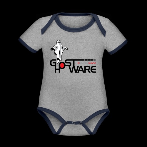 Ghostware Wide Logo - Organic Contrast SS Baby Bodysuit