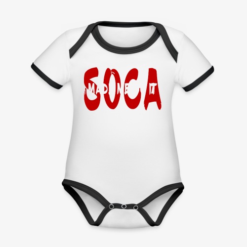 SocaMadeMeDoIt - Organic Contrast SS Baby Bodysuit