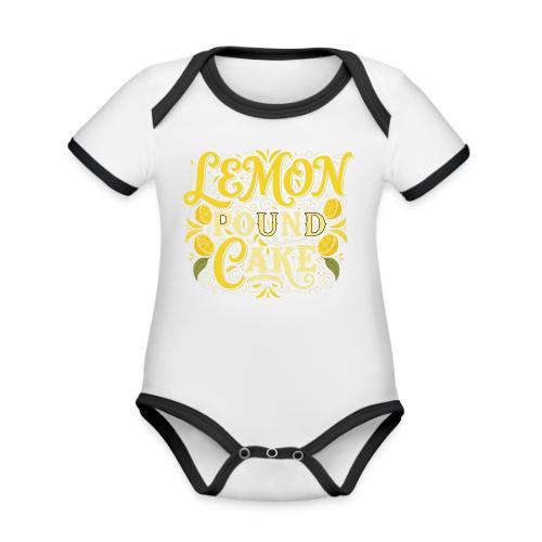 Lemon Pound Cake Vintage Flourish - Organic Contrast SS Baby Bodysuit