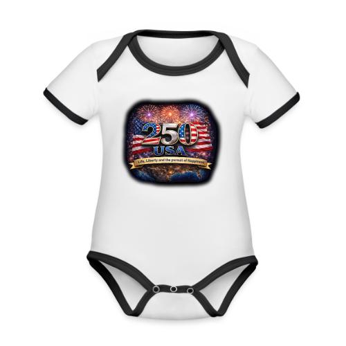 USA 250th Celebration - Organic Contrast SS Baby Bodysuit