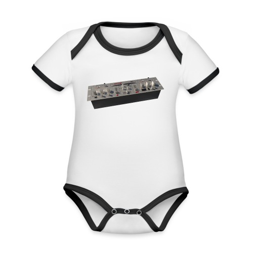 AMF 25 - Organic Contrast Short Sleeve Baby Bodysuit