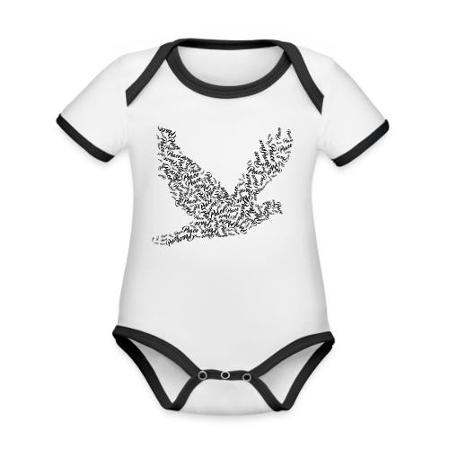 DOVE Peace in FLIGHT - Organic Contrast SS Baby Bodysuit