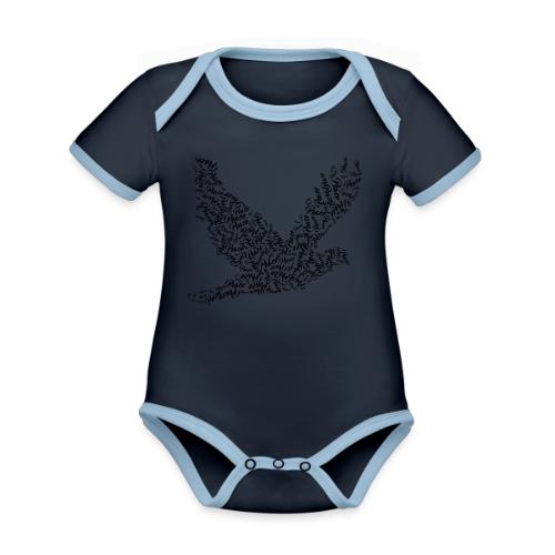 DOVE Peace in FLIGHT - Organic Contrast SS Baby Bodysuit