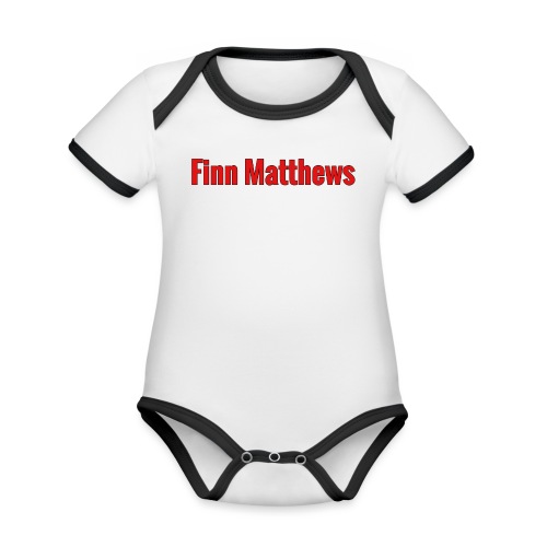 FM Logo - Organic Contrast SS Baby Bodysuit
