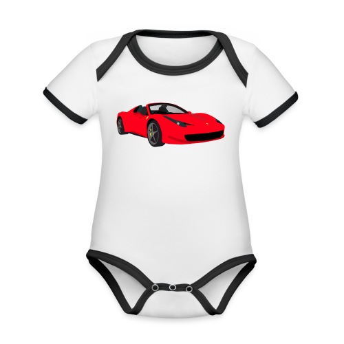 Race car - Organic Contrast SS Baby Bodysuit