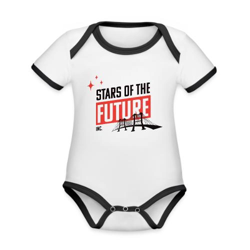 Stars of The Future - New Logo - Organic Contrast SS Baby Bodysuit
