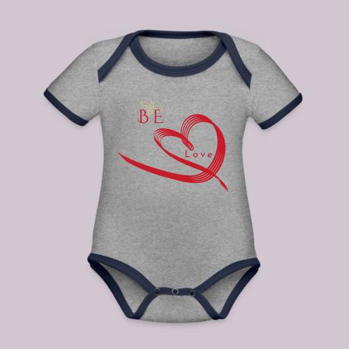 BE LOVE - Organic Contrast SS Baby Bodysuit