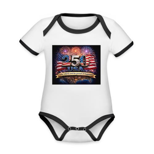 USA 250th Celebration - Organic Contrast SS Baby Bodysuit
