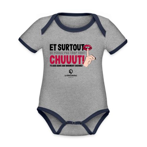 Chuuut! Y'a des gens qui dorment encore - Organic Contrast SS Baby Bodysuit