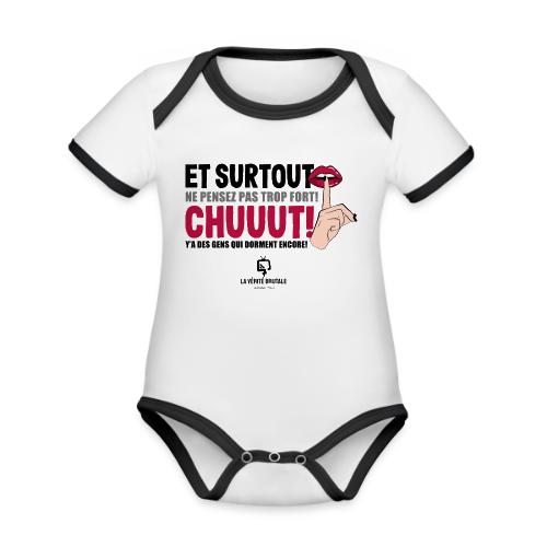 Chuuut! Y'a des gens qui dorment encore - Organic Contrast SS Baby Bodysuit