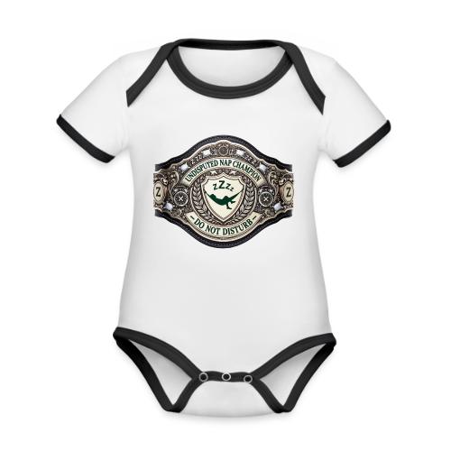 Nap Champion Belt T Shirt - Organic Contrast SS Baby Bodysuit