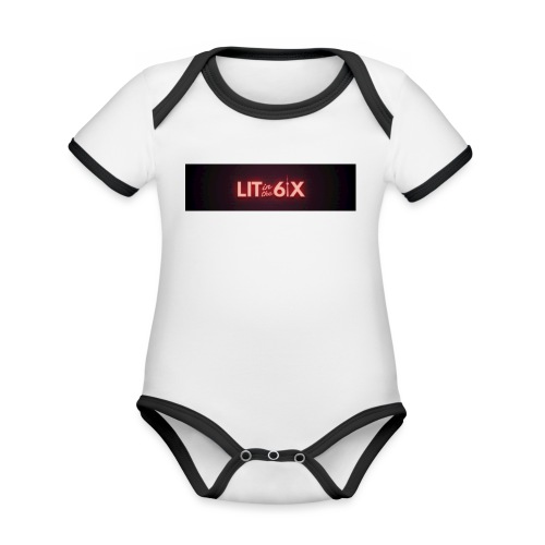 lit in the 6ix - Organic Contrast SS Baby Bodysuit