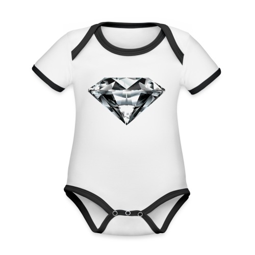5315277 diamond 2 - Organic Contrast SS Baby Bodysuit
