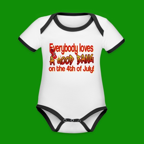 4th of July Bang - Organic Contrast SS Baby Bodysuit