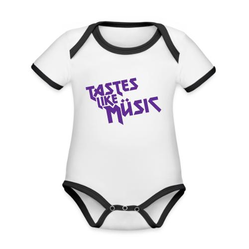 Tastes Like Rock - Organic Contrast SS Baby Bodysuit