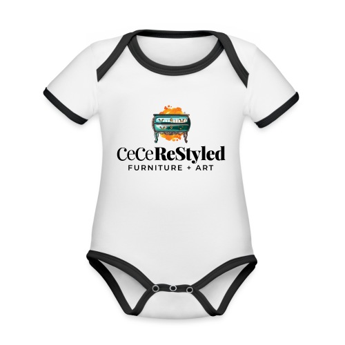 Branded 2023 - Organic Contrast Short Sleeve Baby Bodysuit