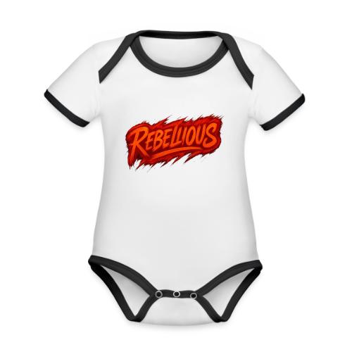 Rebellious Graffiti Neon Orange Streetwear T-Shirt - Organic Contrast SS Baby Bodysuit