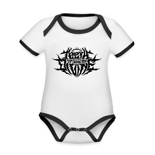 Teeth Of The Divine Logo BLACK - Organic Contrast SS Baby Bodysuit