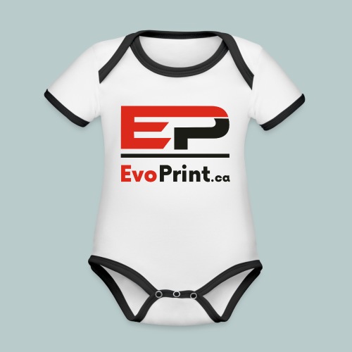 Evo_Print-ca_PNG - Organic Contrast SS Baby Bodysuit
