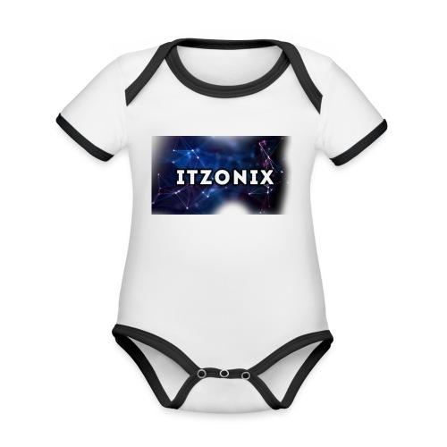 THE FIRST DESIGN - Organic Contrast SS Baby Bodysuit