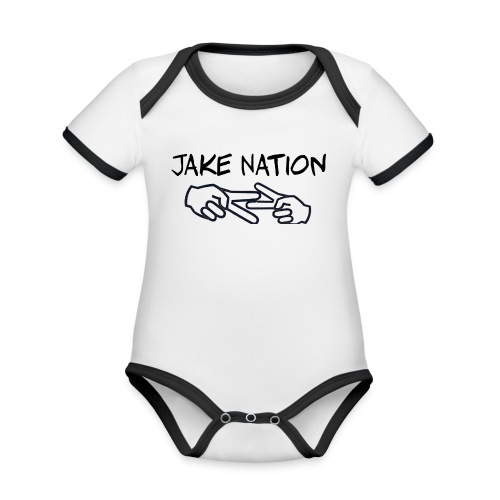 Jake nation phone cases - Organic Contrast SS Baby Bodysuit