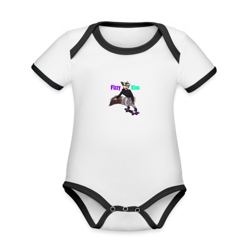 FizzyKins Design #1 - Organic Contrast SS Baby Bodysuit