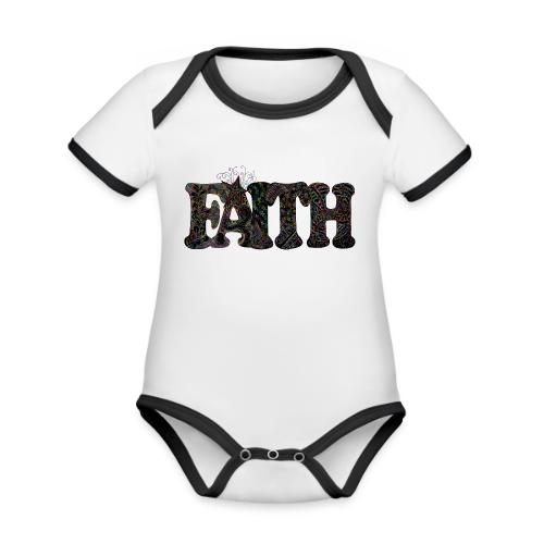 FAITH - Organic Contrast SS Baby Bodysuit