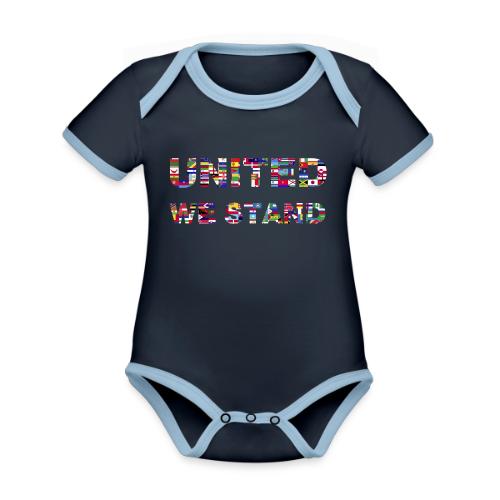 UNITED WE STAND - Organic Contrast SS Baby Bodysuit
