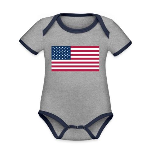 United States - Organic Contrast SS Baby Bodysuit