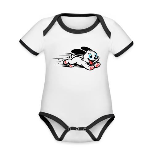 Speedy Pup Sprint on the Run - Organic Contrast SS Baby Bodysuit