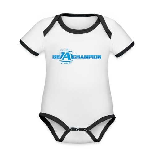 Be a Champion - Organic Contrast SS Baby Bodysuit