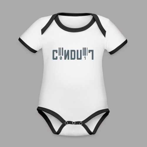 c0ndu1t-logo-Tee - Organic Contrast SS Baby Bodysuit