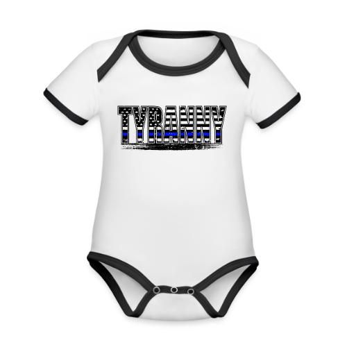 Tyranny underlined Black stroke - Organic Contrast SS Baby Bodysuit