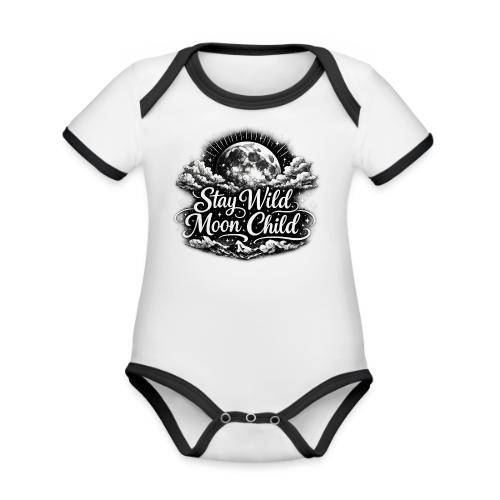 Stay Wild Moon Child - Organic Contrast SS Baby Bodysuit