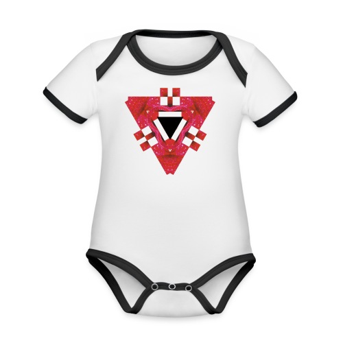 Red Cluster - Organic Contrast SS Baby Bodysuit