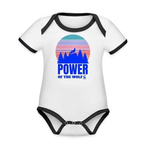 Power Of The Wolf - Organic Contrast SS Baby Bodysuit