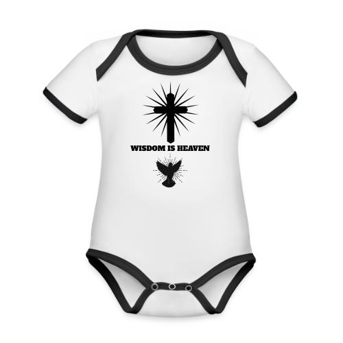 Wisdom Is Heaven - Organic Contrast SS Baby Bodysuit