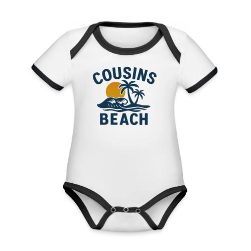 cousins beach t shirt - Organic Contrast SS Baby Bodysuit