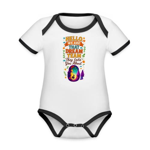 Dream Team Inspirational Graphic - Organic Contrast SS Baby Bodysuit