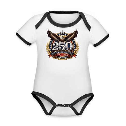 American Eagle USA 250th Anniversary 1776–2026 - Organic Contrast SS Baby Bodysuit