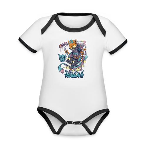 Kitsune Street Rebel - Organic Contrast SS Baby Bodysuit