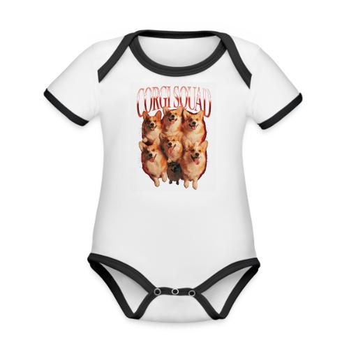 Corgi Squad Funny Dog Lover Vintage Shirt - Organic Contrast SS Baby Bodysuit