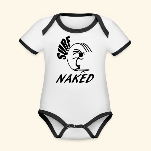 SURF NAKED - Organic Contrast Short Sleeve Baby Bodysuit