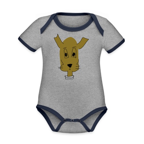 ralph the dog - Organic Contrast SS Baby Bodysuit
