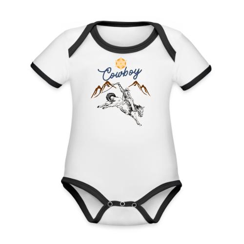 Wild West Cowboy Ride - Organic Contrast SS Baby Bodysuit