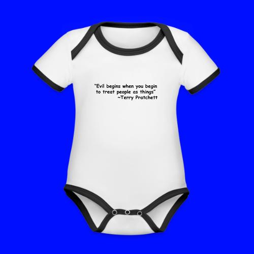 Evil Begins - Organic Contrast SS Baby Bodysuit